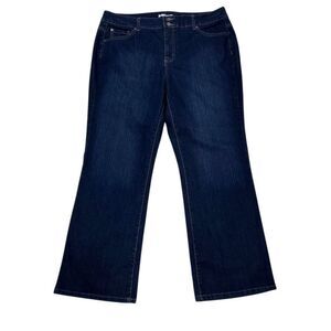 Bandolino Arianna Denim Jeans Women's Size 16 Blue Dark Wash Double Button